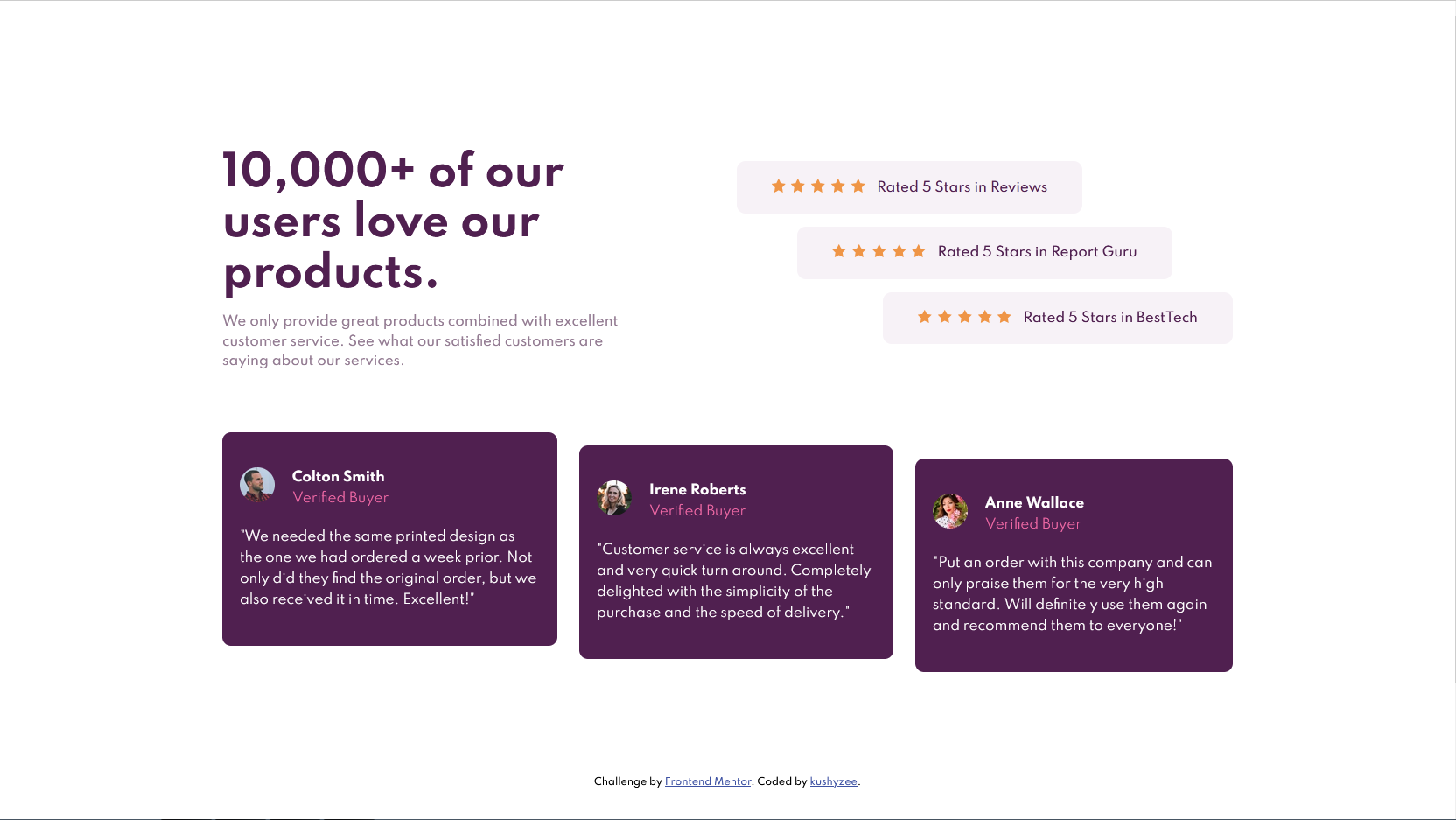 social proof page